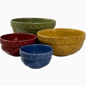 Signature Riviera Van Beers Home Grown Stoneware- Nesting Mixing Bowls - Retired